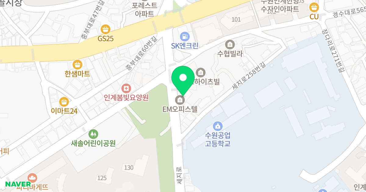 (743-83) 위치 지도 - 경기도 수원시 팔달구 세지로 264