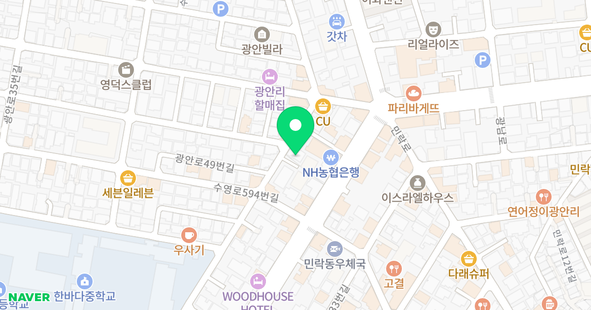 부일비치캐슬 위치 지도 - 부산광역시 수영구 광안로49번길 80-1