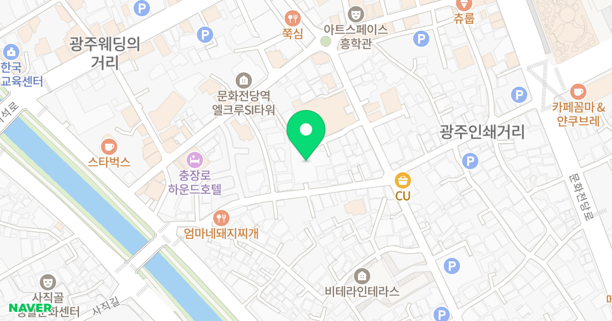 문화전당역 오펠리움 위치 지도 - 광주광역시 동구 문화전당로23번길 26