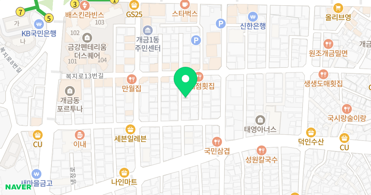 금정빌 위치 지도 - 부산광역시 부산진구 복지로21번길 39-8