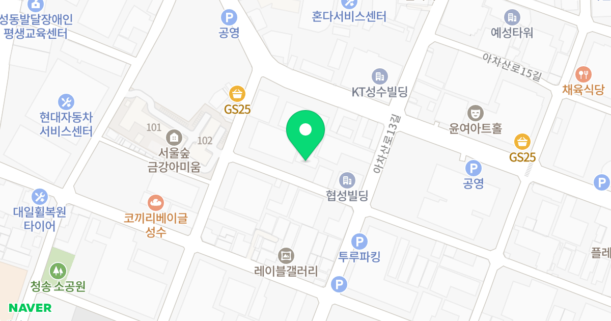 성수동 아스테리아 위치 지도 - 서울특별시 성동구 아차산로11가길 7