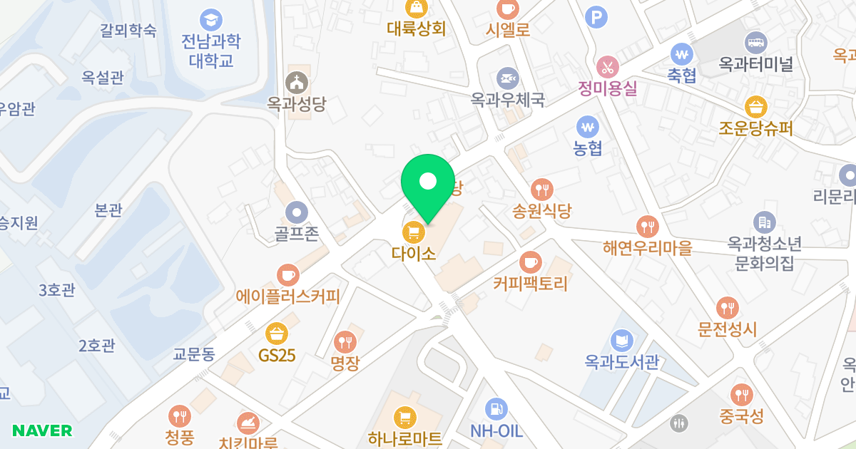(220-1) 위치 지도 - 전라남도 곡성군 옥과면 대학로 128