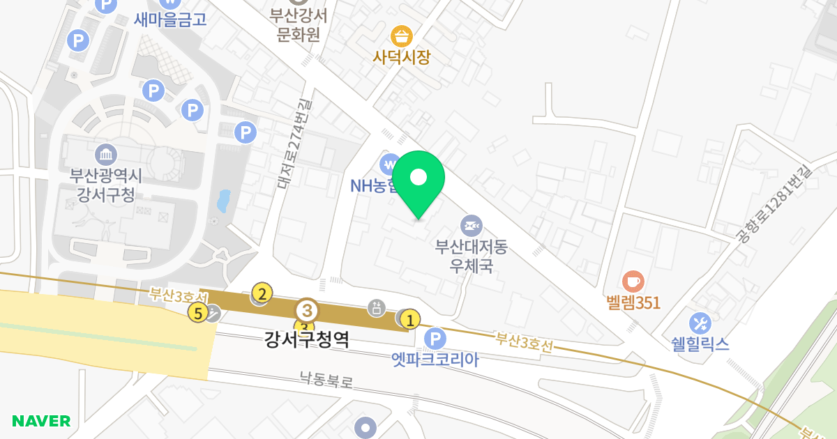 태원더블루원 위치 지도 - 부산광역시 강서구 대저로 286