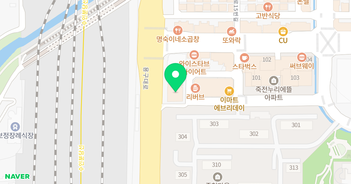 (1261-1) 위치 지도 - 경기도 용인시 기흥구 죽현로 8-22