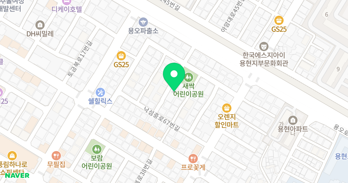 리젠빌 위치 지도 - 인천광역시 미추홀구 용오로34번길 17
