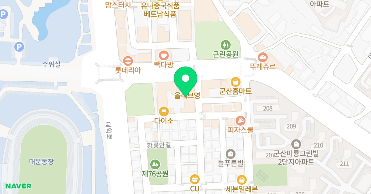 황룡빌딩 위치 지도 - 전북특별자치도 군산시 황룡로 12
