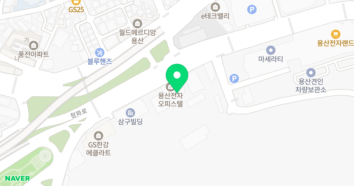 용산전자오피스텔 위치 지도 - 서울특별시 용산구 청파로 48