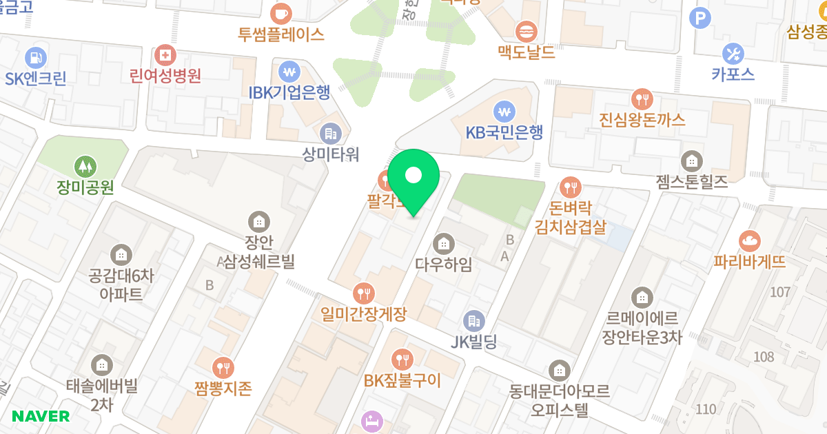 태솔타운3차 위치 지도 - 서울특별시 동대문구 장한로26가길 10