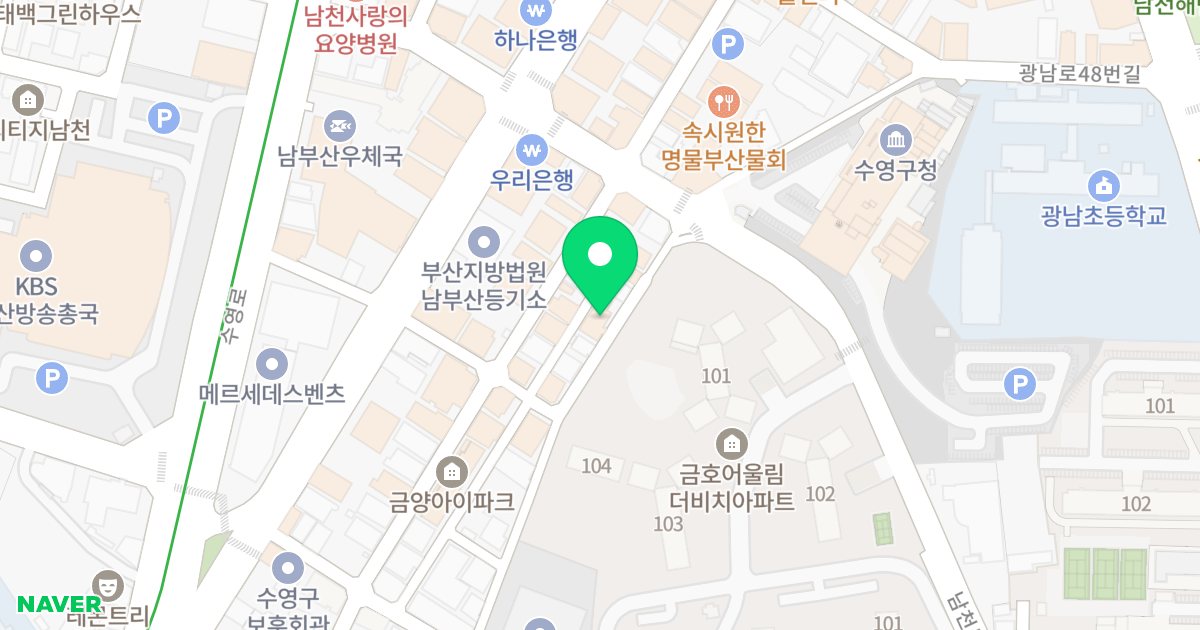 드림 아이데스 위치 지도 - 부산광역시 수영구 광남로22번길 15-12