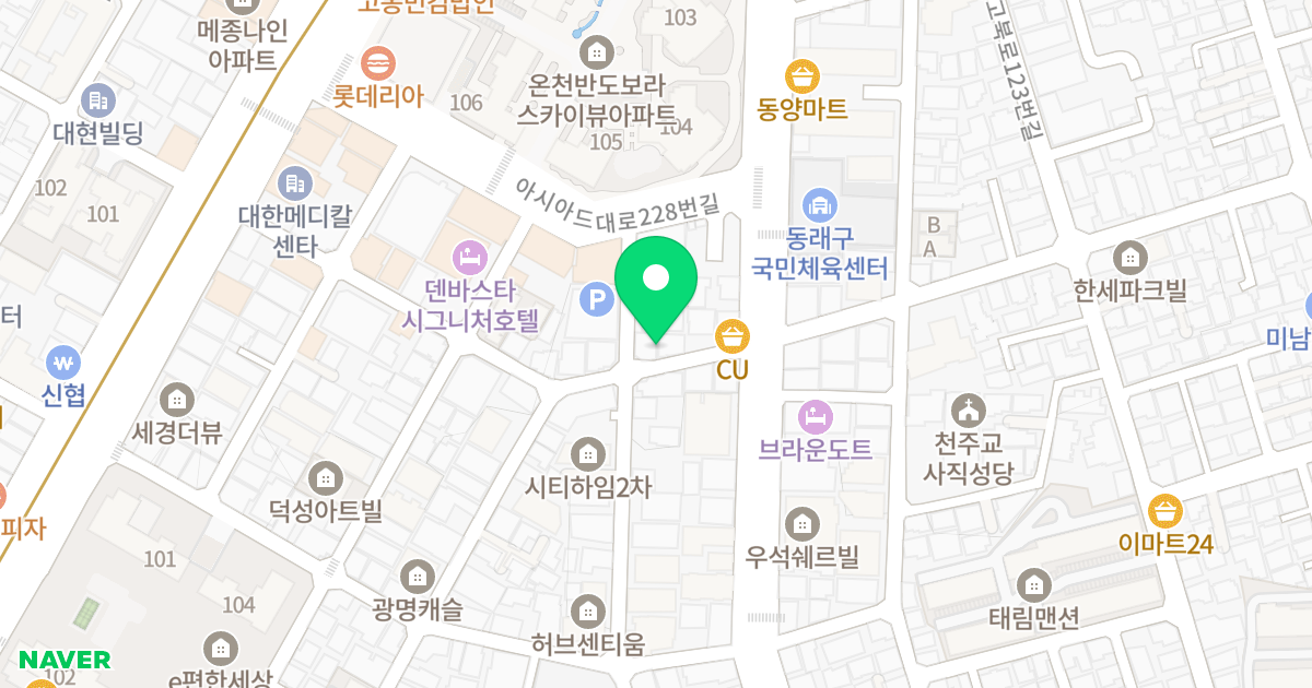 A동:아르피나 , B동:아델리스 위치 지도 - 부산광역시 동래구 여고북로73번길 56
