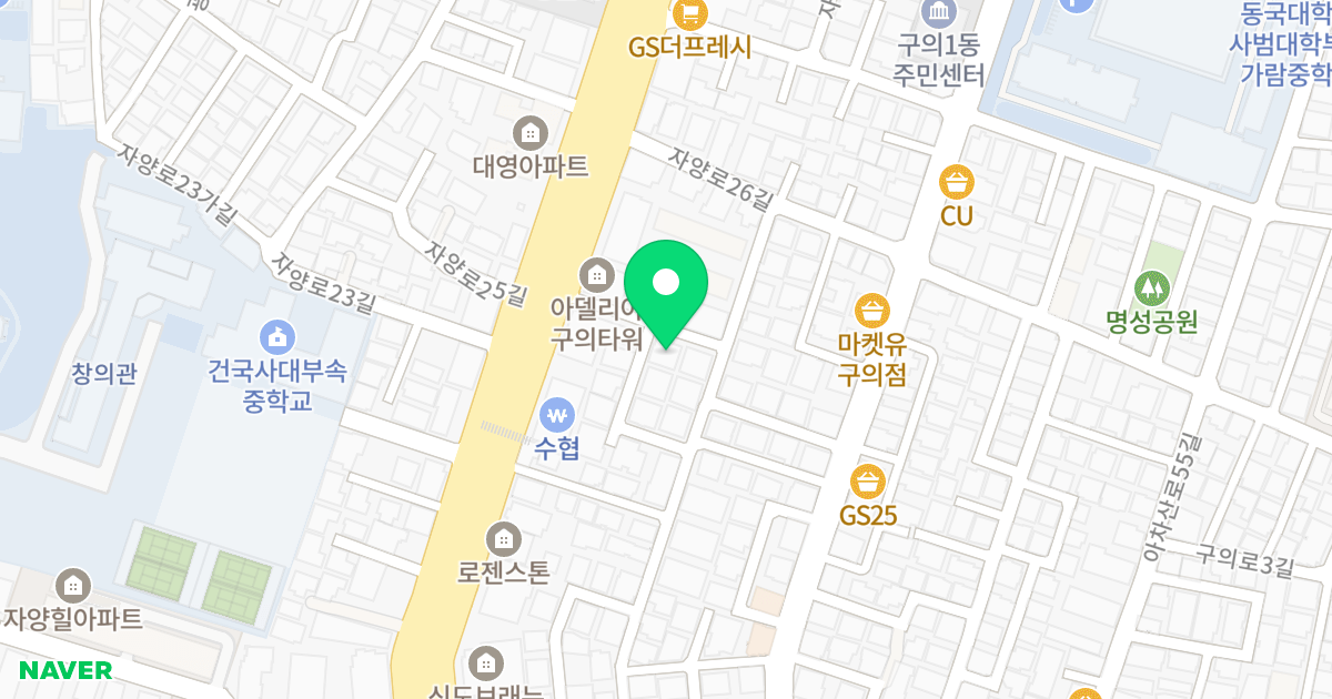더집 위치 지도 - 서울특별시 광진구 자양로 154-30