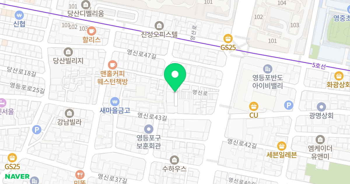 에버그린스타 위치 지도 - 서울특별시 영등포구 영신로43길 8