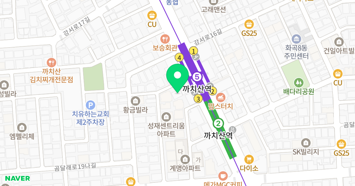인터시티오피스텔 위치 지도 - 서울특별시 강서구 강서로 47-5