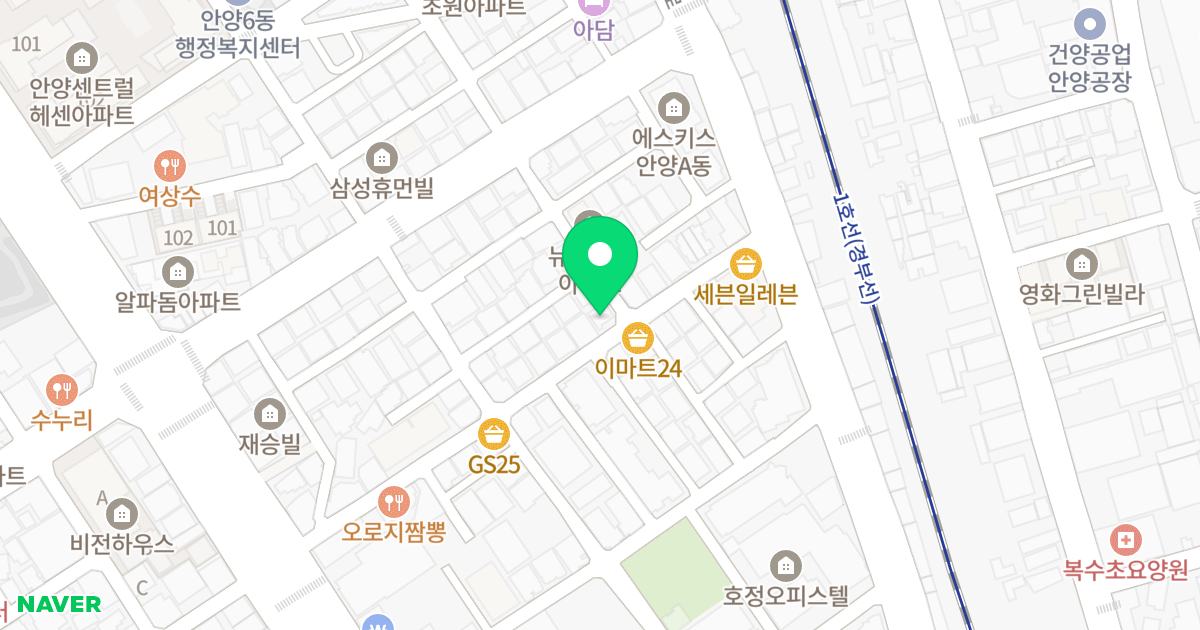 임페리얼 팰리스 위치 지도 - 경기도 안양시 만안구 안양로148번길 35