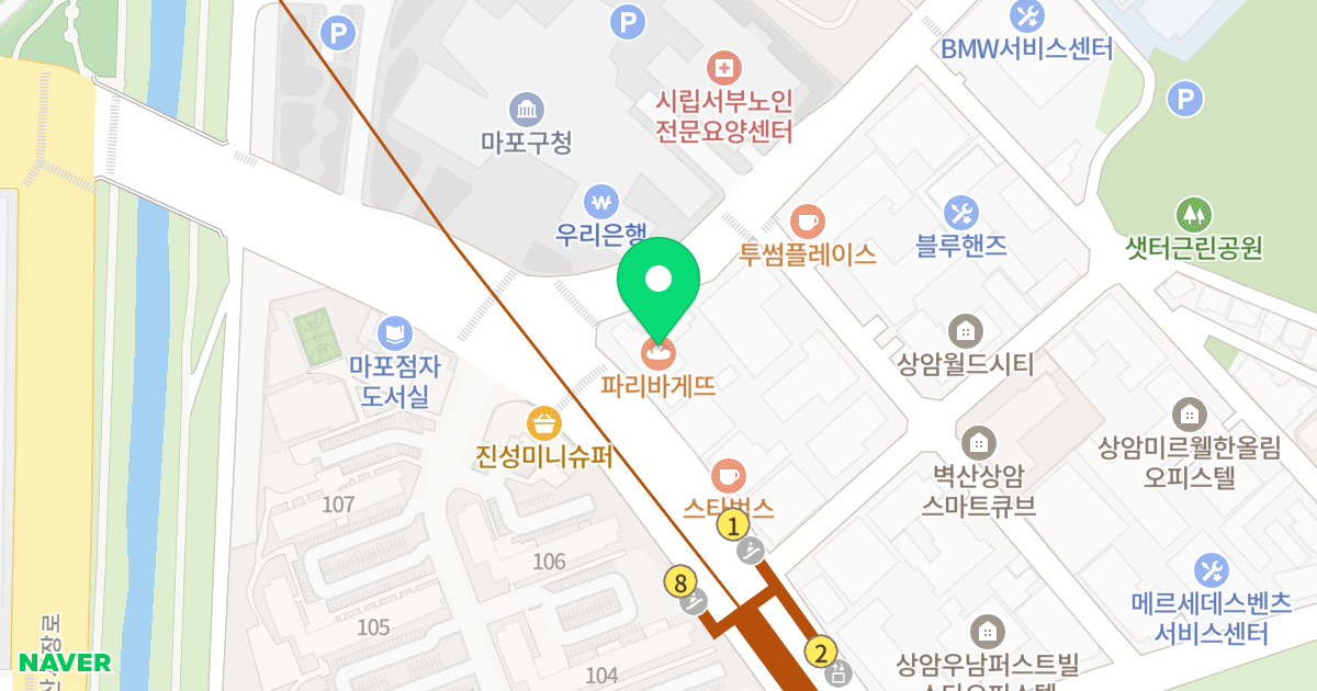 이안상암 위치 지도 - 서울특별시 마포구 월드컵로 204