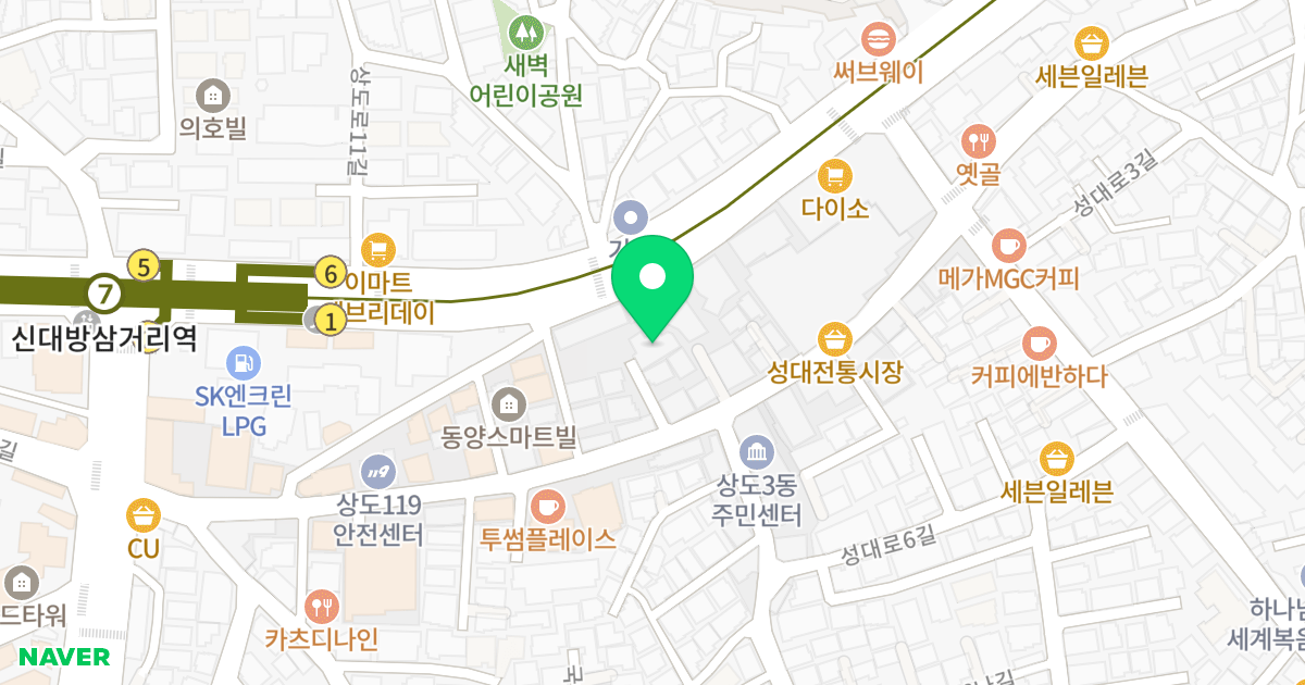 Luce Foret 위치 지도 - 서울특별시 동작구 국사봉1길 43-4