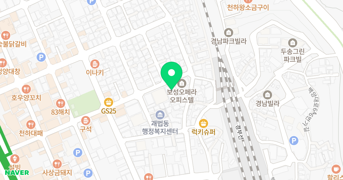 올유 레스틴 뷰 위치 지도 - 부산광역시 사상구 사상로202번길 60