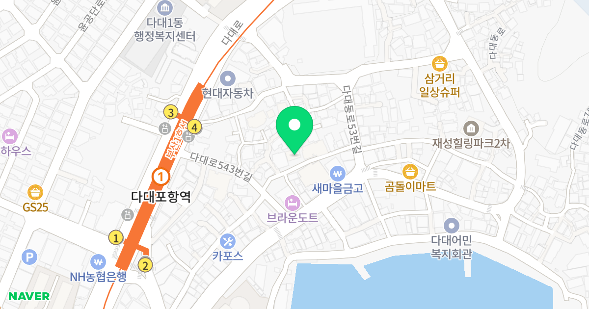 금천베스트원 위치 지도 - 부산광역시 사하구 다대로543번길 17-3