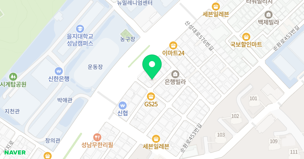 이페리움 위치 지도 - 경기도 성남시 중원구 산성대로562번길 5-1