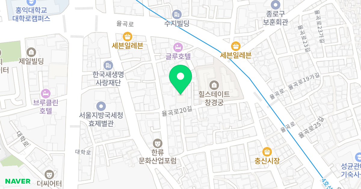 CS타워 위치 지도 - 서울특별시 종로구 율곡로20길 24