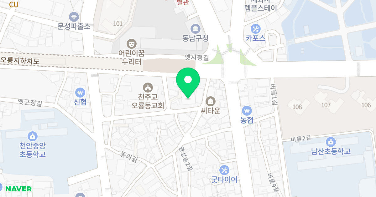 (127-3) 위치 지도 - 충청남도 천안시 동남구 오룡길 15
