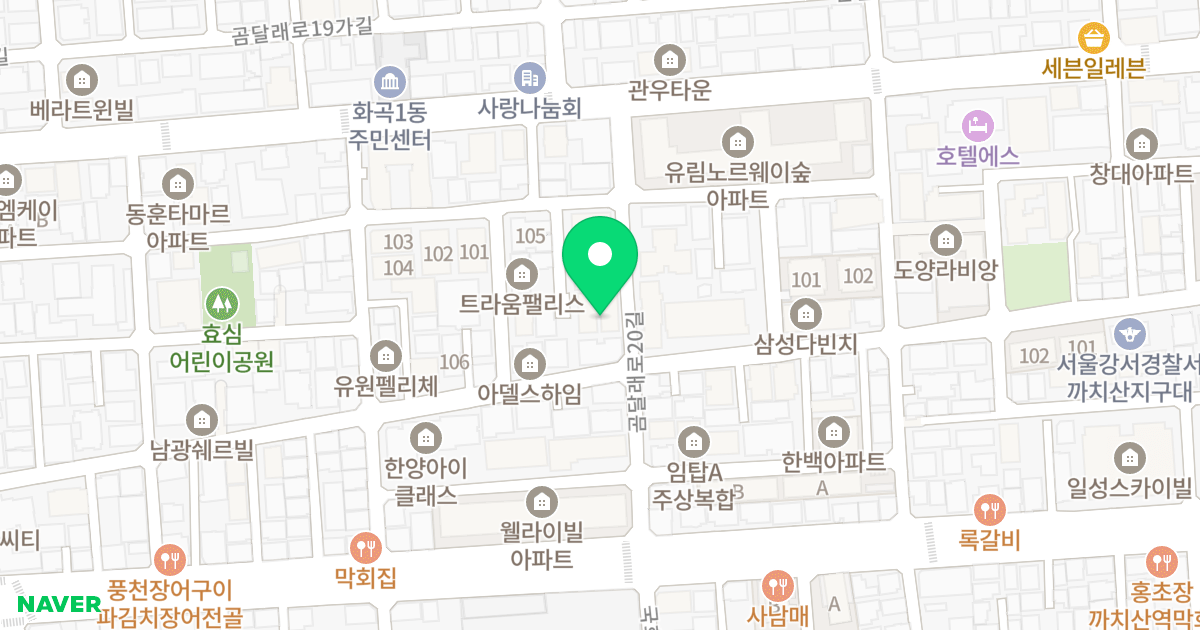 풍원팰리스 위치 지도 - 서울특별시 강서구 곰달래로20길 18