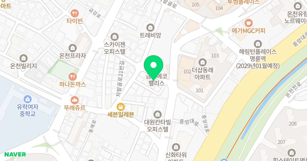 샛별아트빌 위치 지도 - 부산광역시 동래구 금강로74번길 26