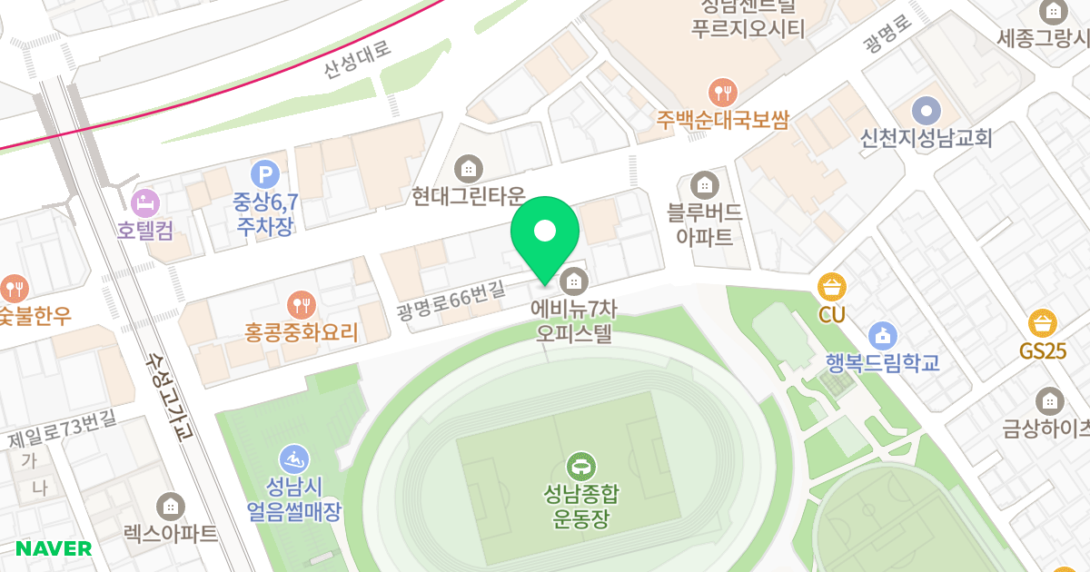 성남동 2330  (유현섭) 위치 지도 - 경기도 성남시 중원구 제일로74번길 19-1
