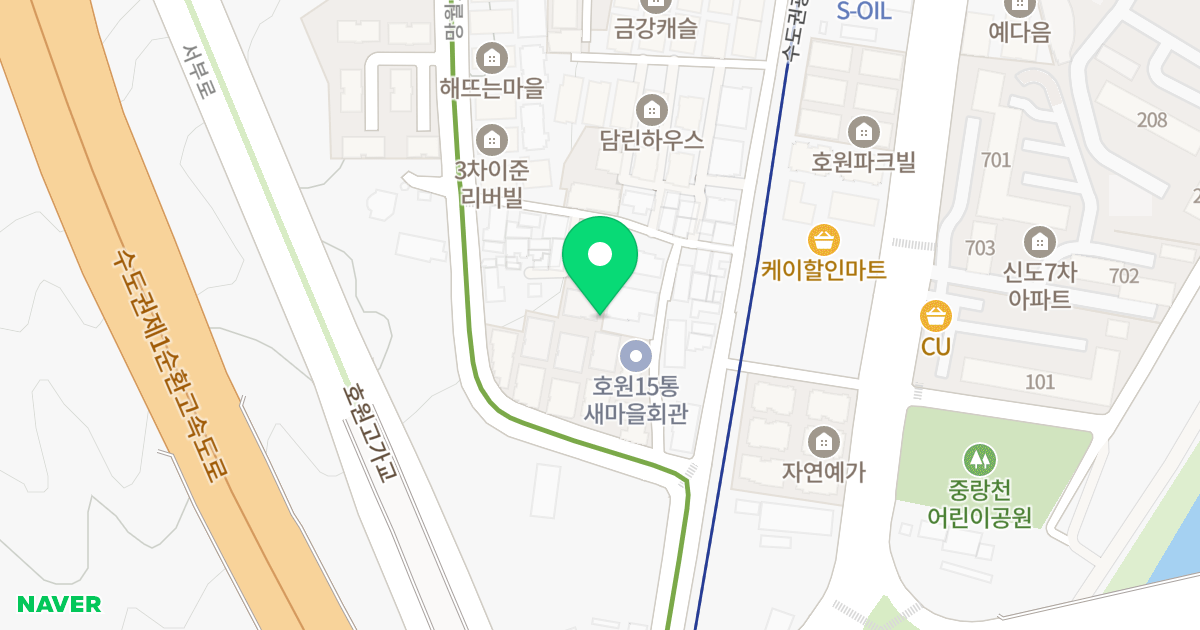 1동 위치 지도 - 경기도 의정부시