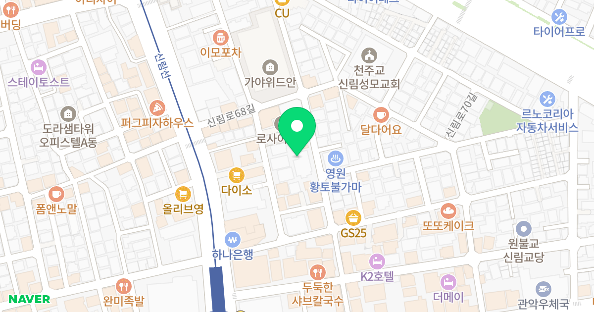DH TOWER 위치 지도 - 서울특별시 관악구 남부순환로181길 33