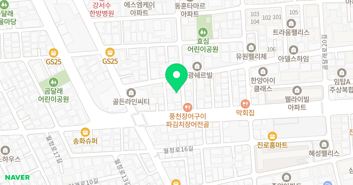 제이투 리더스뷰 위치 지도 - 서울특별시 강서구 곰달래로16길 34