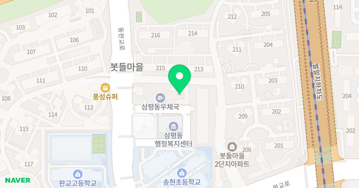 판교 월드메르디앙 위치 지도 - 경기도 성남시 분당구 동판교로266번길 18
