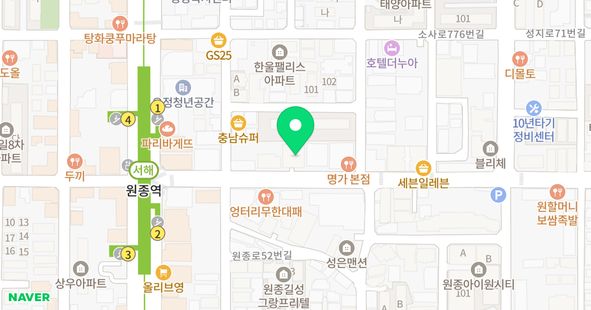 용주그린힐타운 위치 지도 - 경기도 부천시 오정구  57