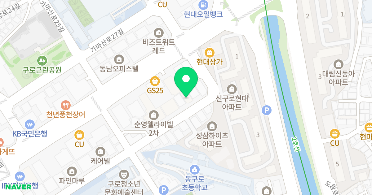 코원 위치 지도 - 서울특별시 구로구 구로중앙로18길 59