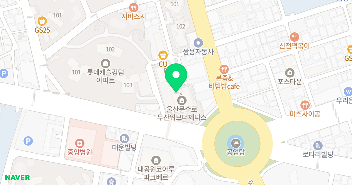울산 문수로 두산위브더제니스 위치 지도 - 울산광역시 남구 문수로 487