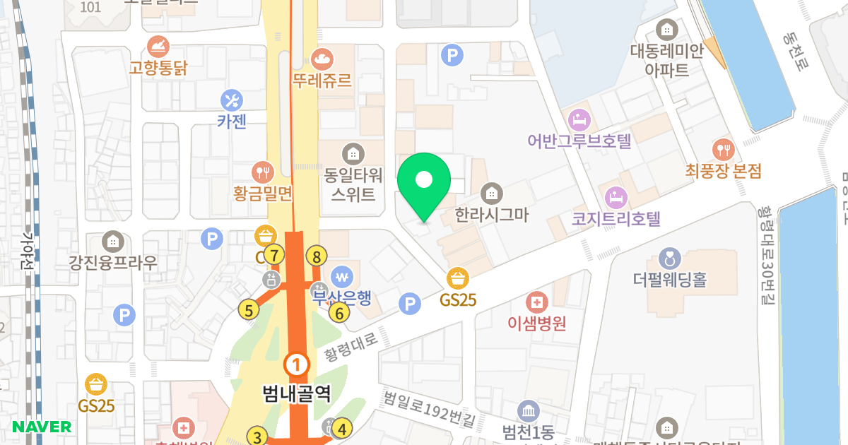 르씨엘 위치 지도 - 부산광역시 부산진구 황령대로7번길 12