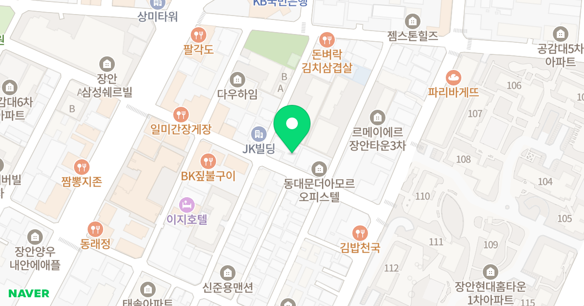 프라하임 장안2차 위치 지도 - 서울특별시 동대문구 장한로26나길 21