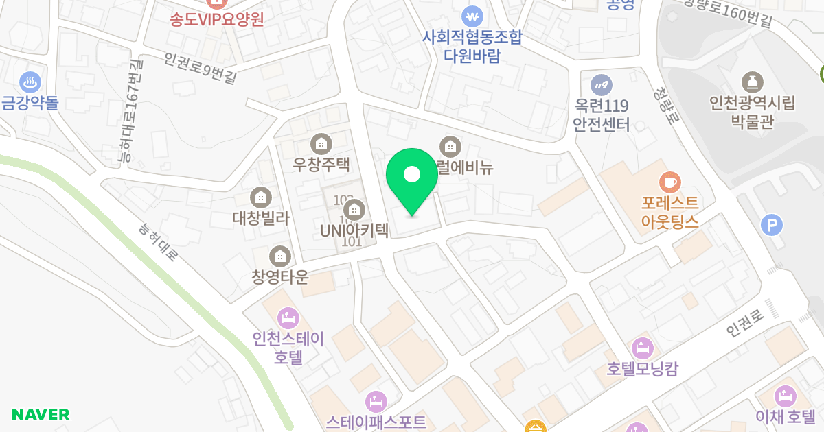 제일아키텍 위치 지도 - 인천광역시 연수구 능허대로179번길 27