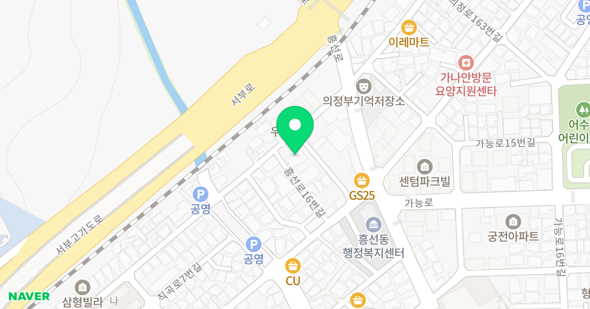 채움빌리지 위치 지도 - 경기도 의정부시 흥선로6번길 13