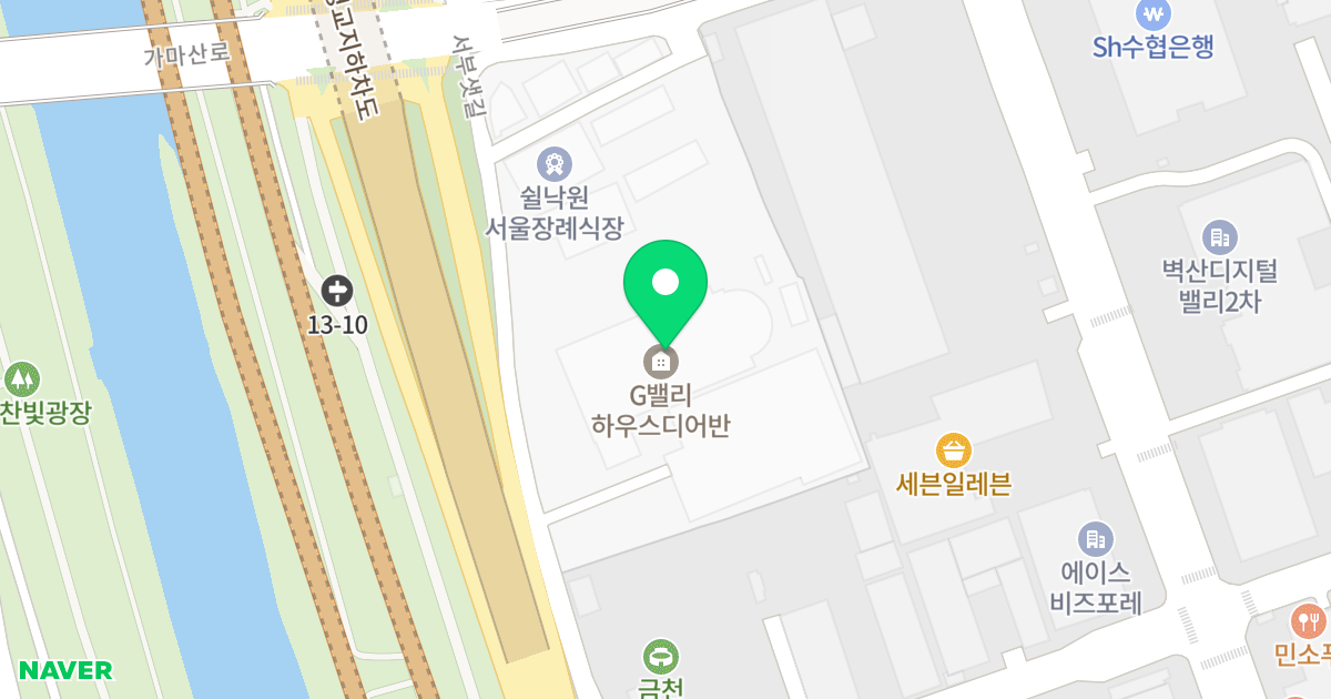 G밸리 하우스디 어반 위치 지도 - 서울특별시 금천구 서부샛길 714