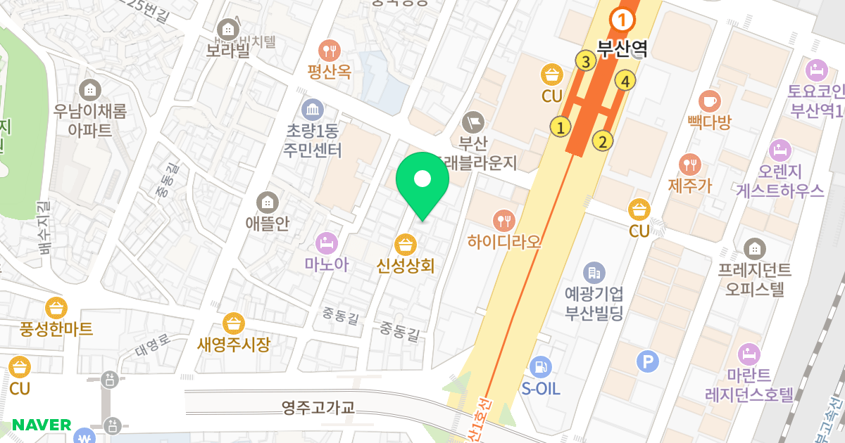 한도차이나빌 위치 지도 - 부산광역시 동구 대영로243번길 24