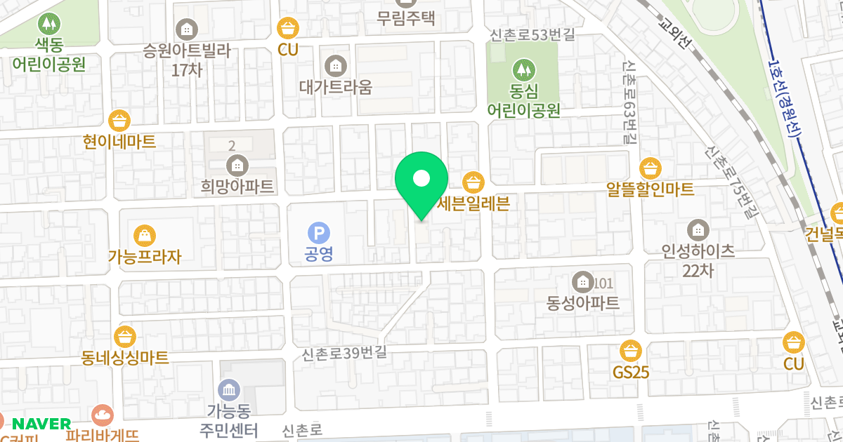 정우팰리스 위치 지도 - 경기도 의정부시 신촌로39번길 30-26