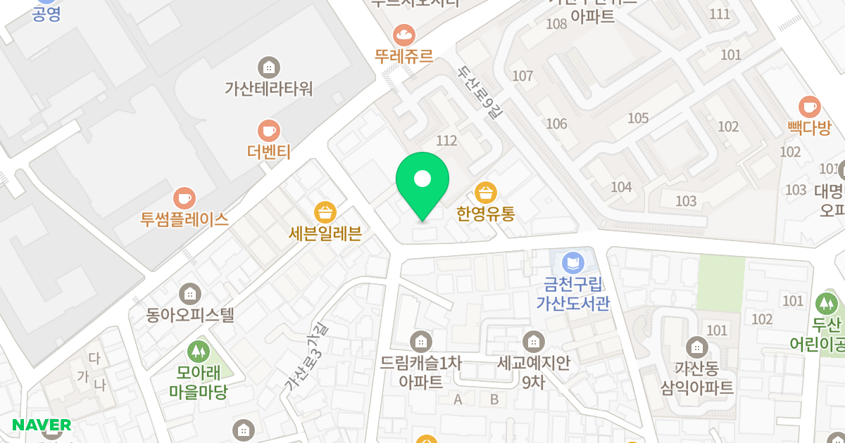 명남더블레스 위치 지도 - 서울특별시 금천구 가산로5길 66