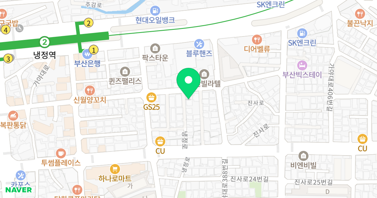 더 숲 위치 지도 - 부산광역시 사상구 냉정로 133-14