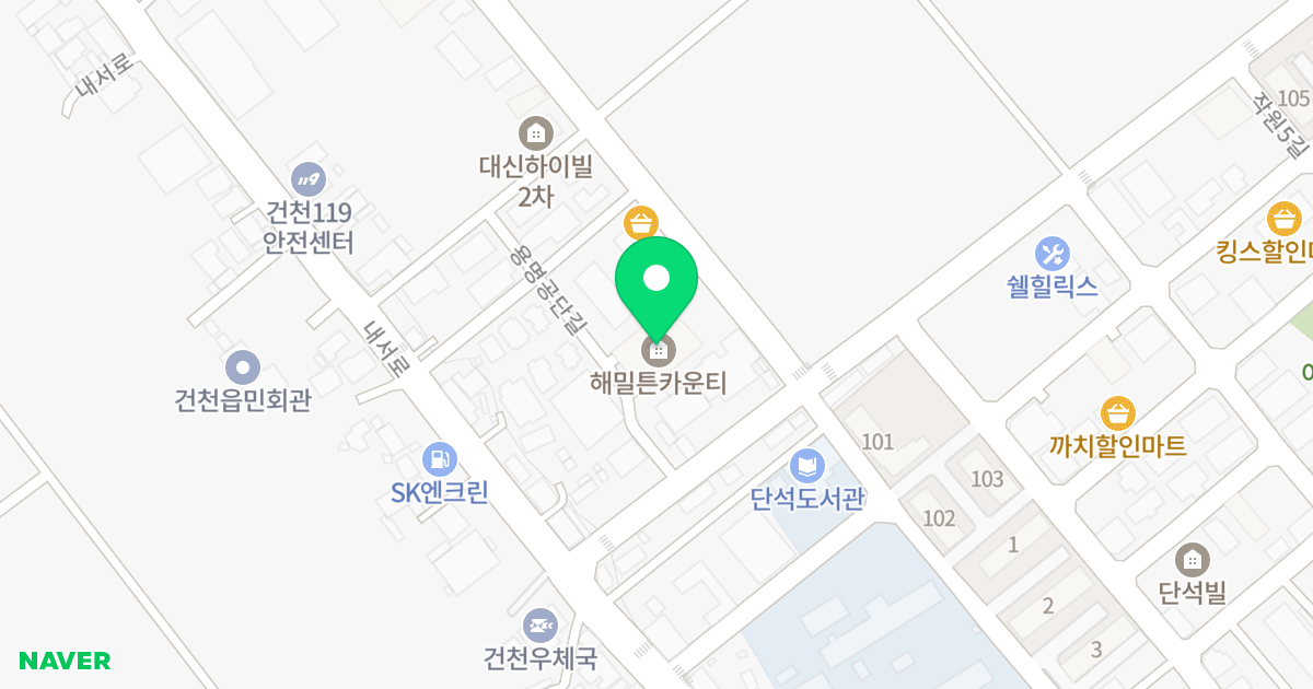 해밀튼카운티 위치 지도 - 경상북도 경주시 건천읍 용명공단길 7-6