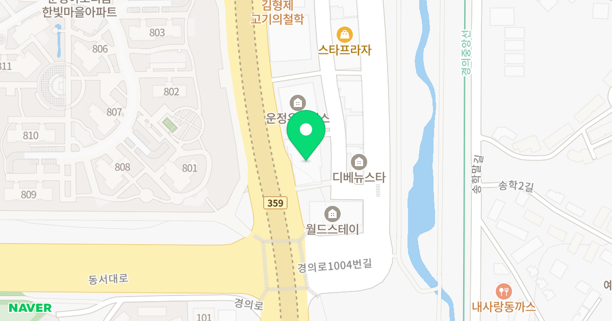 운정유미어스2차 오피스텔 위치 지도 - 경기도 파주시 경의로 1012