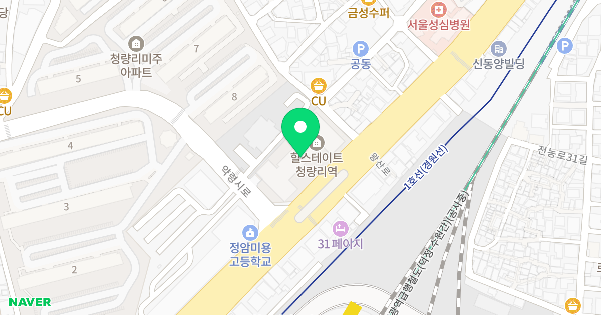 힐스테이트 청량리역 위치 지도 - 서울특별시 동대문구 왕산로 239