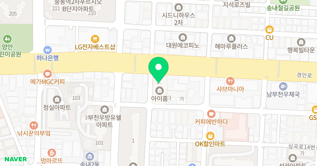아이홈 위치 지도 - 경기도 부천시 소사구  142