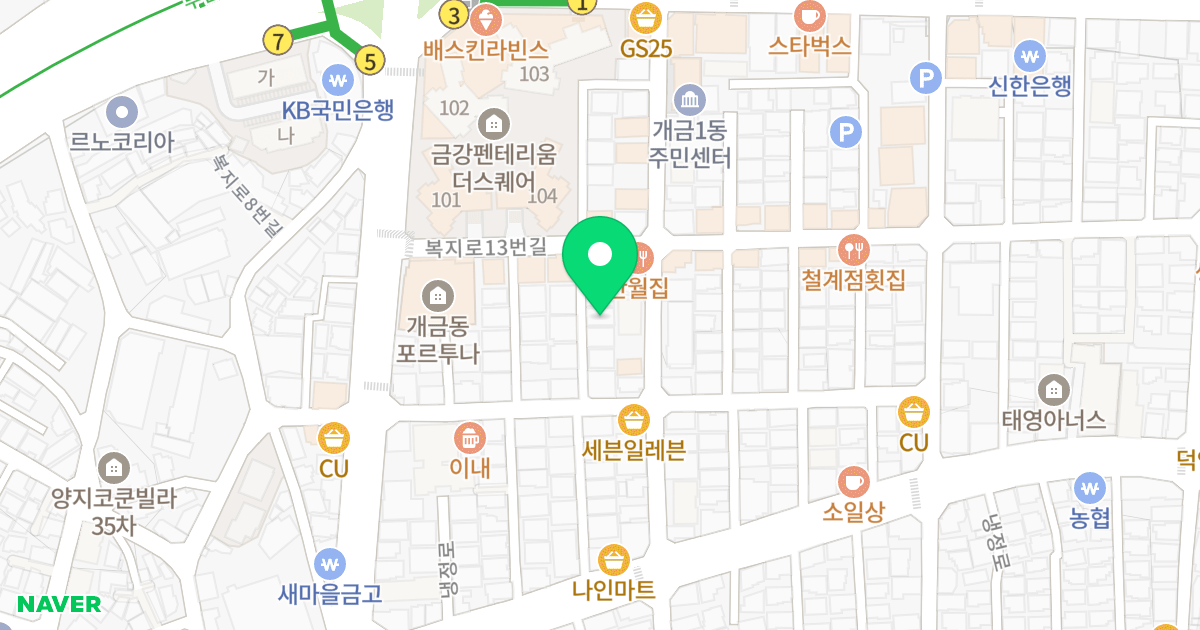 유나베네스-2 위치 지도 - 부산광역시 부산진구 복지로13번길 18-7