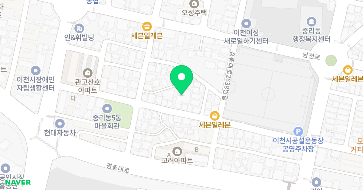 써니스퀘어 위치 지도 - 경기도 이천시 설봉로6번길 37